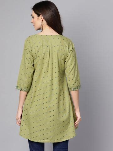 Women Embriodered Printed A-Line Top | Ladies Kurti Kurta Ethnic Tunic Shirt | Ready to Wear for Casual Formal Look