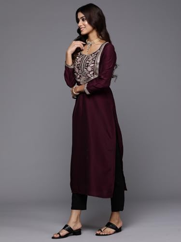 Women Straight Embroidered Kurta | Ladies Kurti Kameez Top Ethnic Ready to Wear | Suits for Casual Formal Traditional Wear