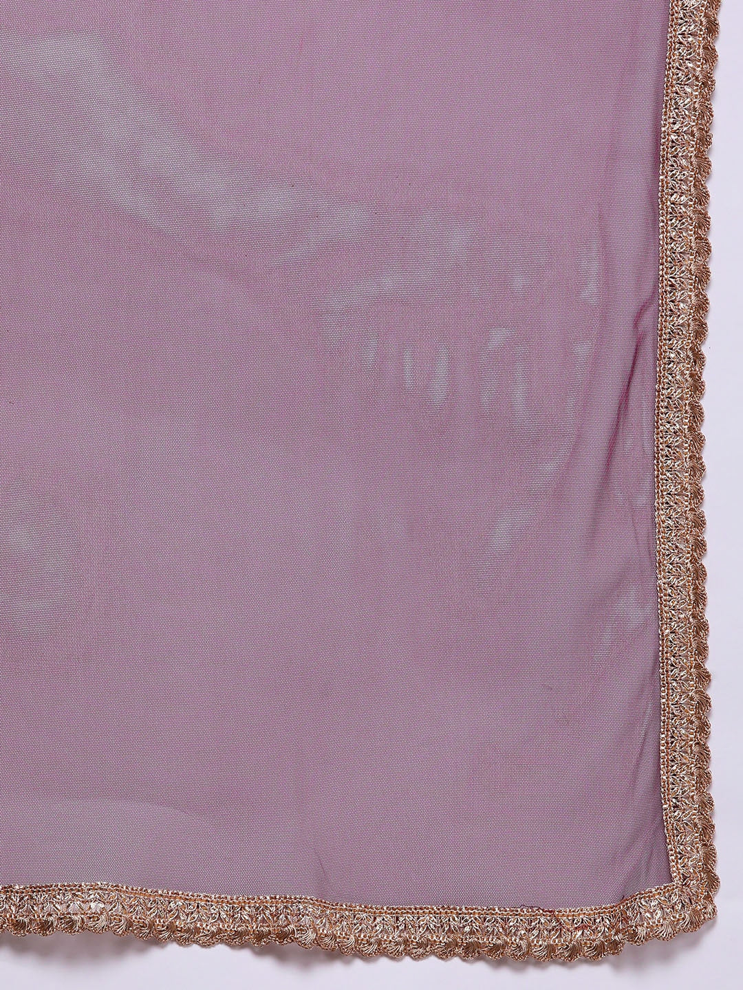 Women Burgundy Kurta and Palazzo Set with Dupatta