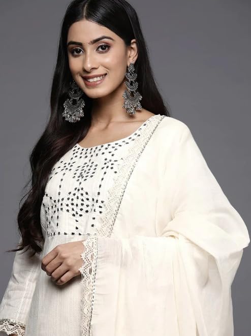 Women Embroidered Kurta Palazzo Set with Dupatta | Ladies Top Kurti Kameez with Bottom Pant | Traditional Festive Party Dress Ready to Wear