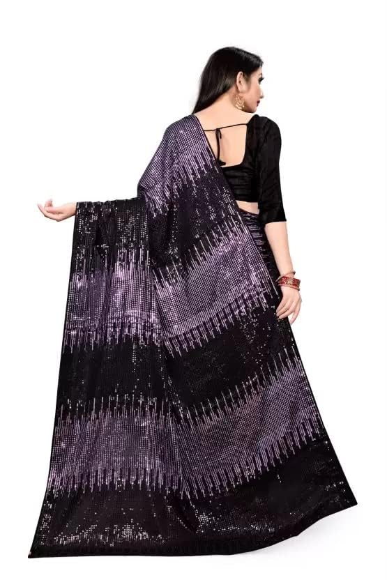 Women Georgette Saree with Unstitched Blouse Piece | Ladies Traditional Wedding Festival Party Dress