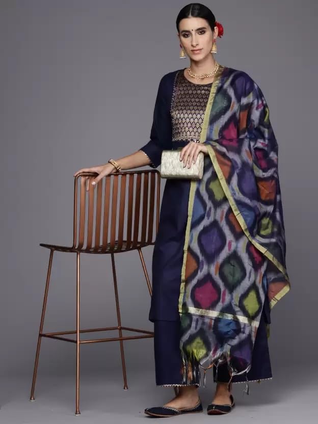 Women Kurta Palazzo Set with Dupatta | Ladies Top Kurti Kameez with Bottom Pant | Traditional Dress Ready to Wear