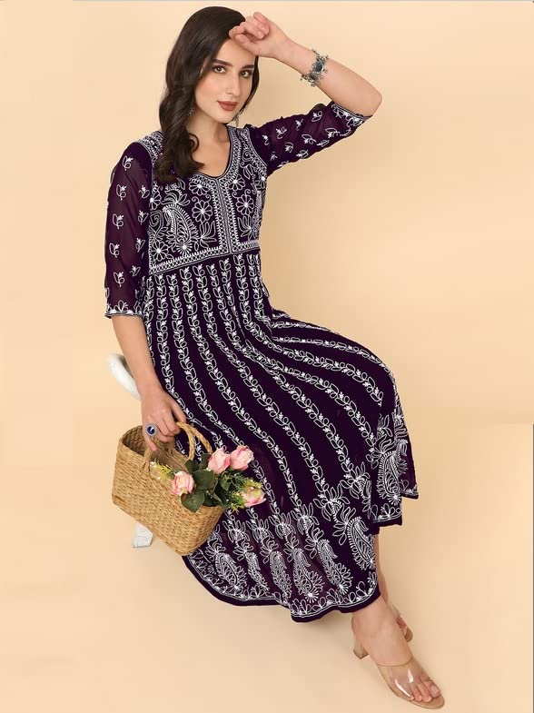 Women Anarkali Flared Kurta | Ladies Top Kurti Kameez Ready to Wear | Ethnic Indian Pakistani Party Dress | Traditional Festival Party Wear