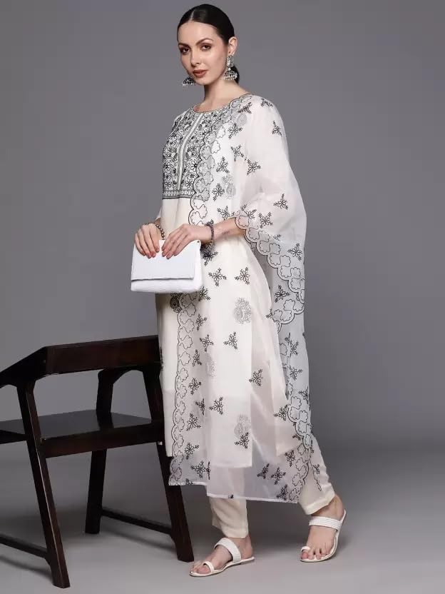 Women Kurta Palazzo Set with Dupatta | Ladies Top Kurti Kameez with Bottom Pant | Traditional Festive Party Dress Ready to Wear