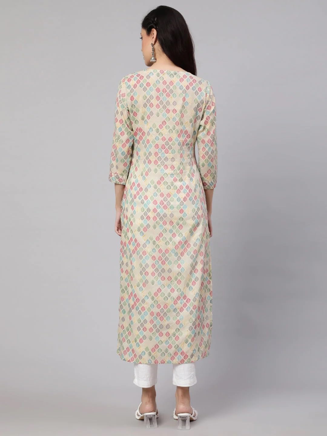 Women Straight Printed Kurta | Ladies Kurti Kameez Top Ethnic Ready to Wear | Suits for Casual Formal Traditional Wear