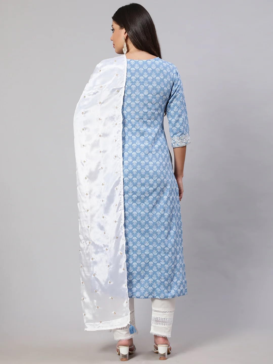 Women Kurta Palazzo Set with Dupatta | Ladies Top Kurti Kameez with Bottom Pant | Traditional Festive Party Dress Ready to Wear