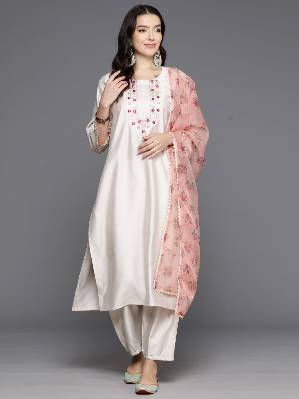 Women Kurta Palazzo Set with Dupatta | Ladies Top Kurti Kameez with Bottom Pant | Traditional Festive Party Dress Ready to Wear
