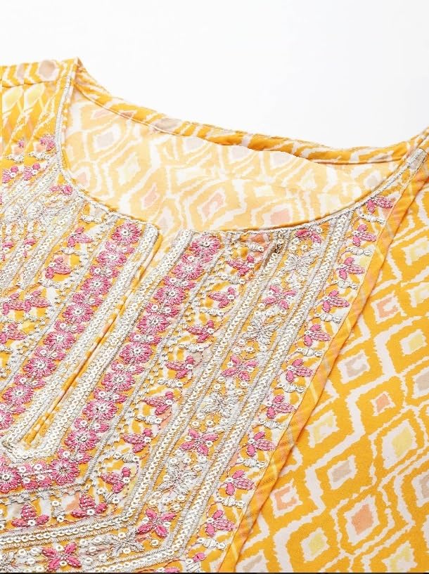 Women Cotton Kurta Palazzo Set with Dupatta | Ladies Top Kurti Kameez with Bottom Pant | Traditional Ready to Wear Dress
