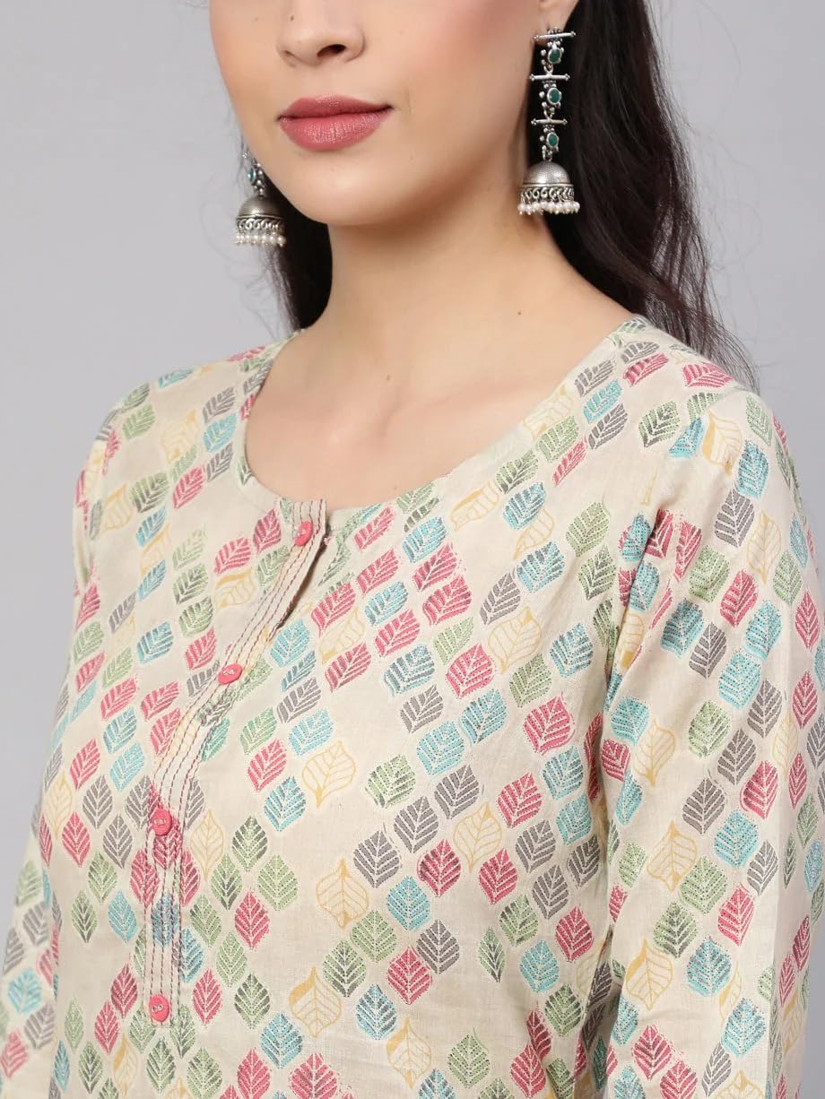 Women Straight Printed Kurta | Ladies Kurti Kameez Top Ethnic Ready to Wear | Suits for Casual Formal Traditional Wear