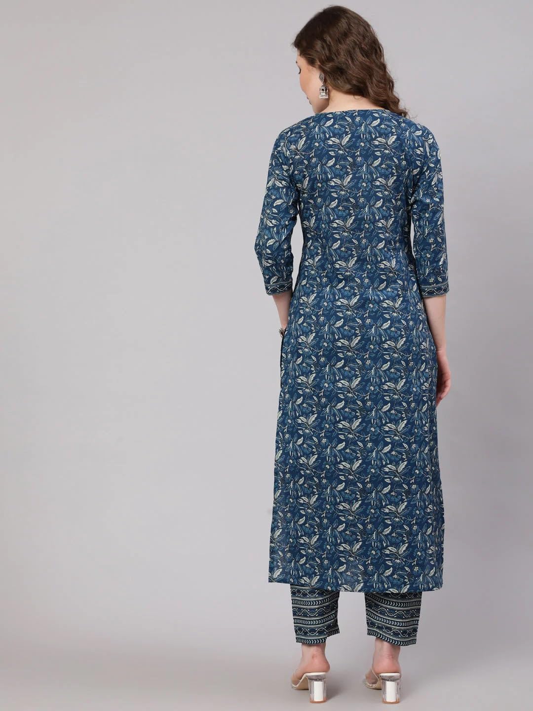 Women Kurta with Palazzo Set | Ladies Kurti Top Kameez Salwar Suit Bottom Pant | Ethnic Indian Pakistani Party Dress | Traditional Festival Ready to Wear