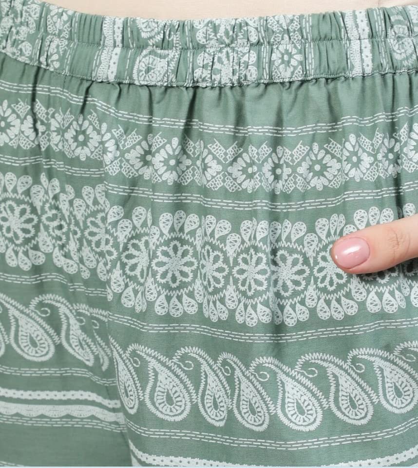 Women Kurti with Dupatta and Palazzo Set | Ladies Top Kurta Kameez Salwar Suit Bottom Pant | Ethnic Festive Traditional Party Dress