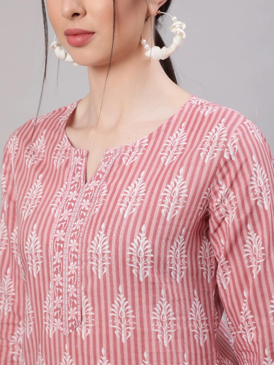 Women Embriodered Printed A-Line Top | Ladies Kurti Kurta Ethnic Tunic Shirt | Ready to Wear for Casual Formal Look
