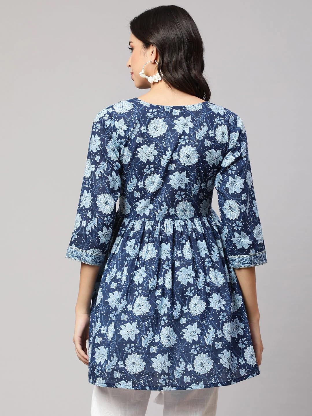 Women Embriodered Printed A-Line Top | Ladies Kurti Kurta Ethnic Tunic Shirt | Ready to Wear for Casual Formal Look