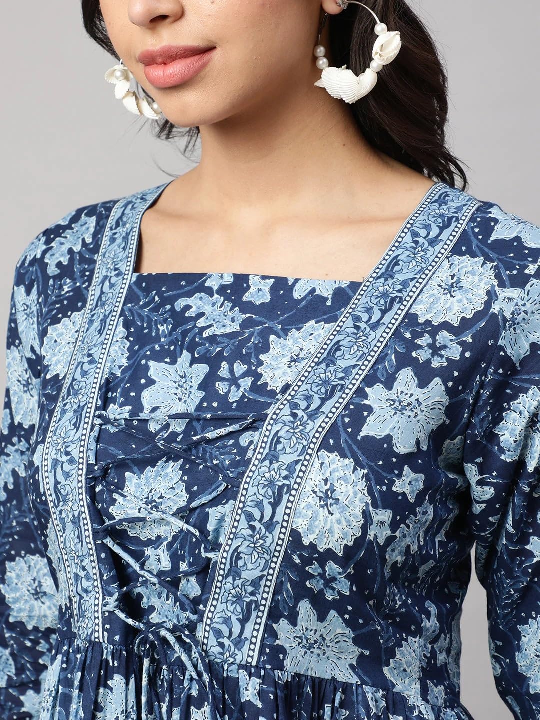 Women Embriodered Printed A-Line Top | Ladies Kurti Kurta Ethnic Tunic Shirt | Ready to Wear for Casual Formal Look