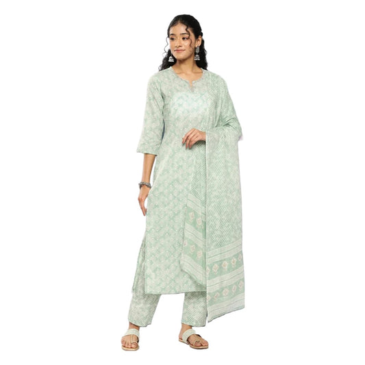 Women Kurta with Dupatta and Palazzo Set | Ladies Top Kurti Kameez Salwar Suit Bottom Pant | Ethnic Indian Pakistani Party Dress | Festive Traditional Ready to Wear