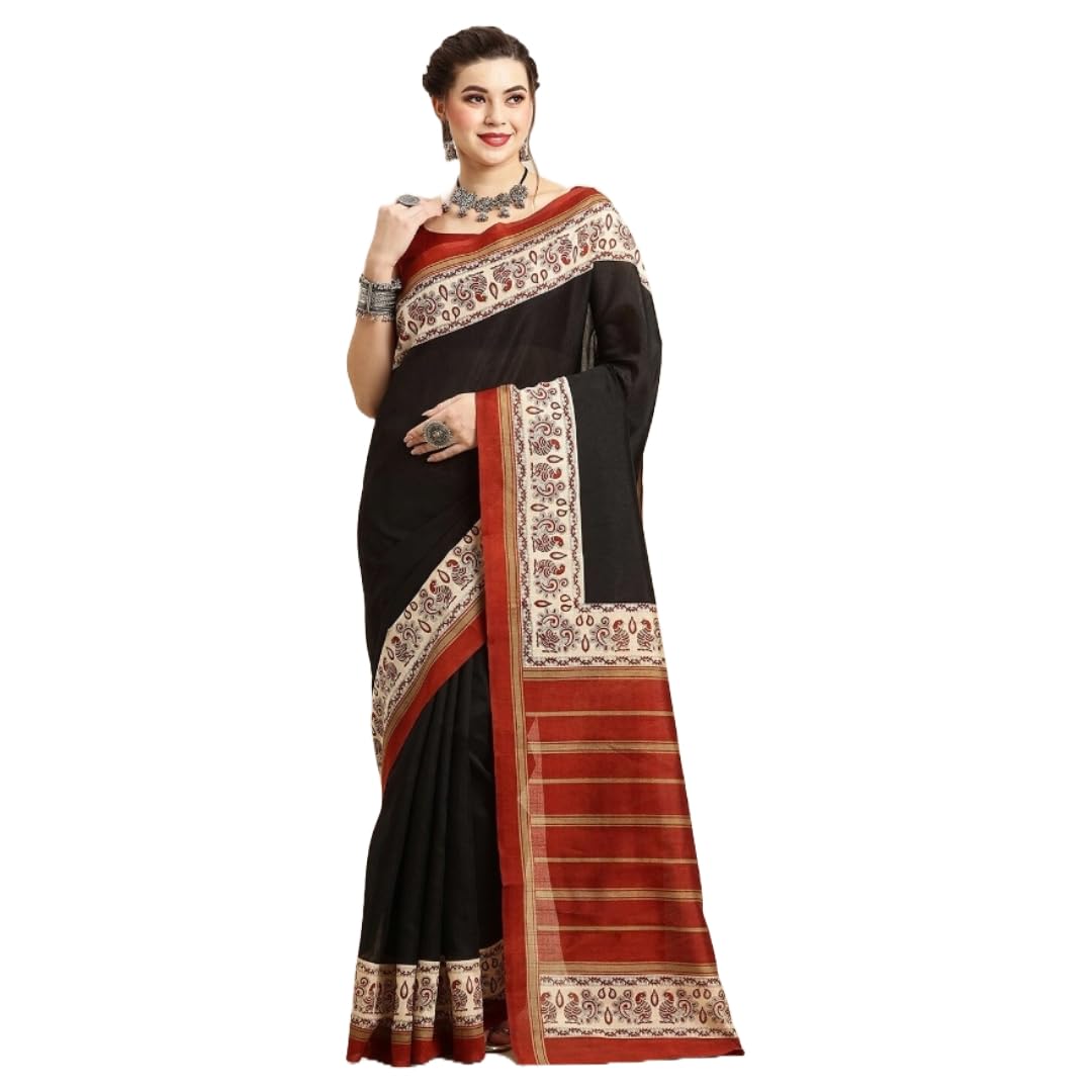 Women Art Silk Saree with Unstitched Blouse Piece | Ladies Traditional Wedding Festival Party Dress