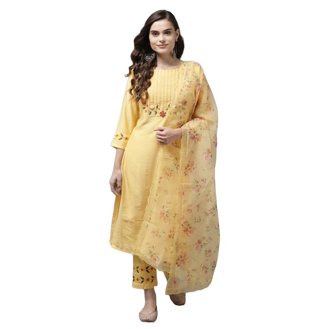 Women Kurta Palazzo Set with Dupatta | Ladies Top Kurti Kameez with Bottom Pant | Traditional Festive Party Dress Ready to Wear