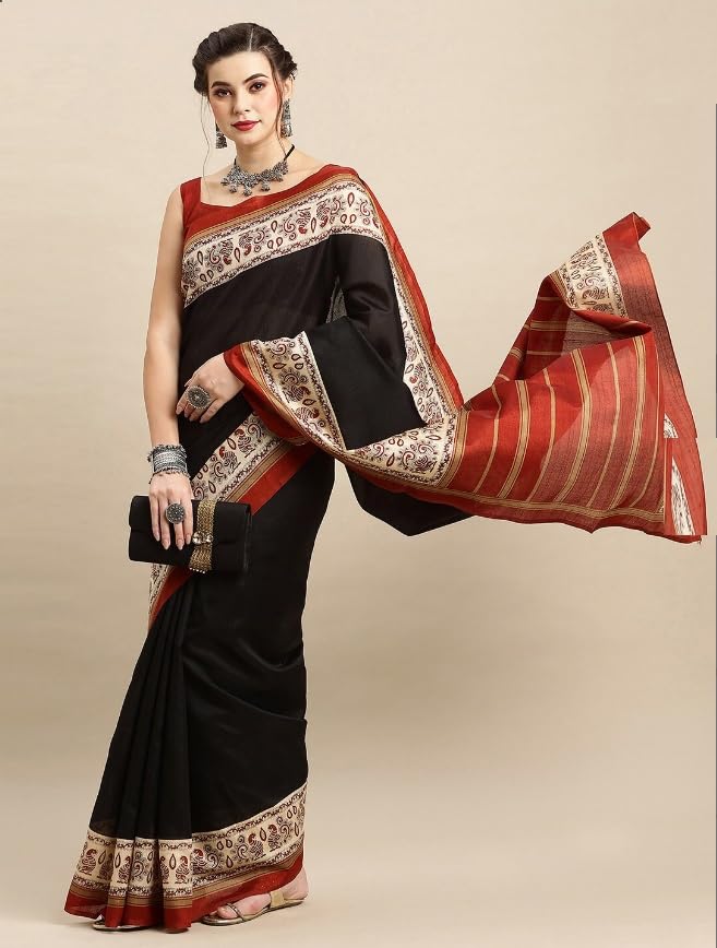 Women Art Silk Saree with Unstitched Blouse Piece | Ladies Traditional Wedding Festival Party Dress