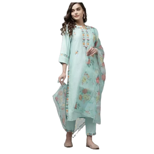 Women Kurta Palazzo Set with Dupatta | Ladies Top Kurti Kameez with Bottom Pant | Traditional Festive Party Dress Ready to Wear