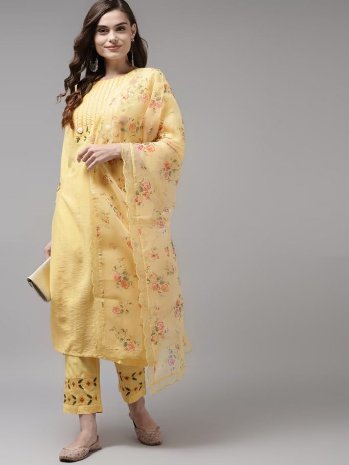 Women Kurta Palazzo Set with Dupatta | Ladies Top Kurti Kameez with Bottom Pant | Traditional Festive Party Dress Ready to Wear