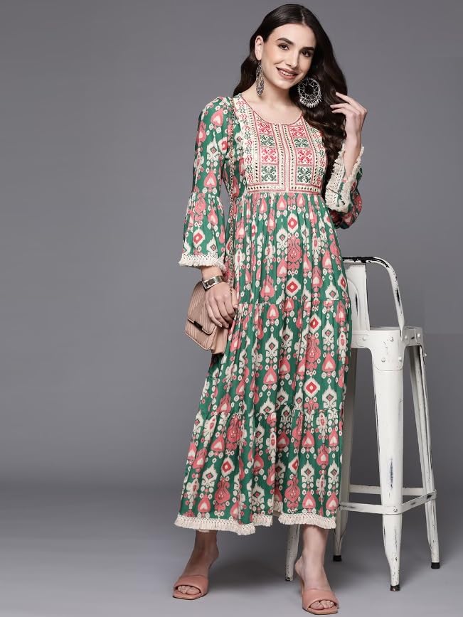 Women Anarkali Flared Kurta | Ladies Top Kurti Kameez Ready to Wear | Ethnic Indian Pakistani Party Dress | Traditional Festival Party Wear