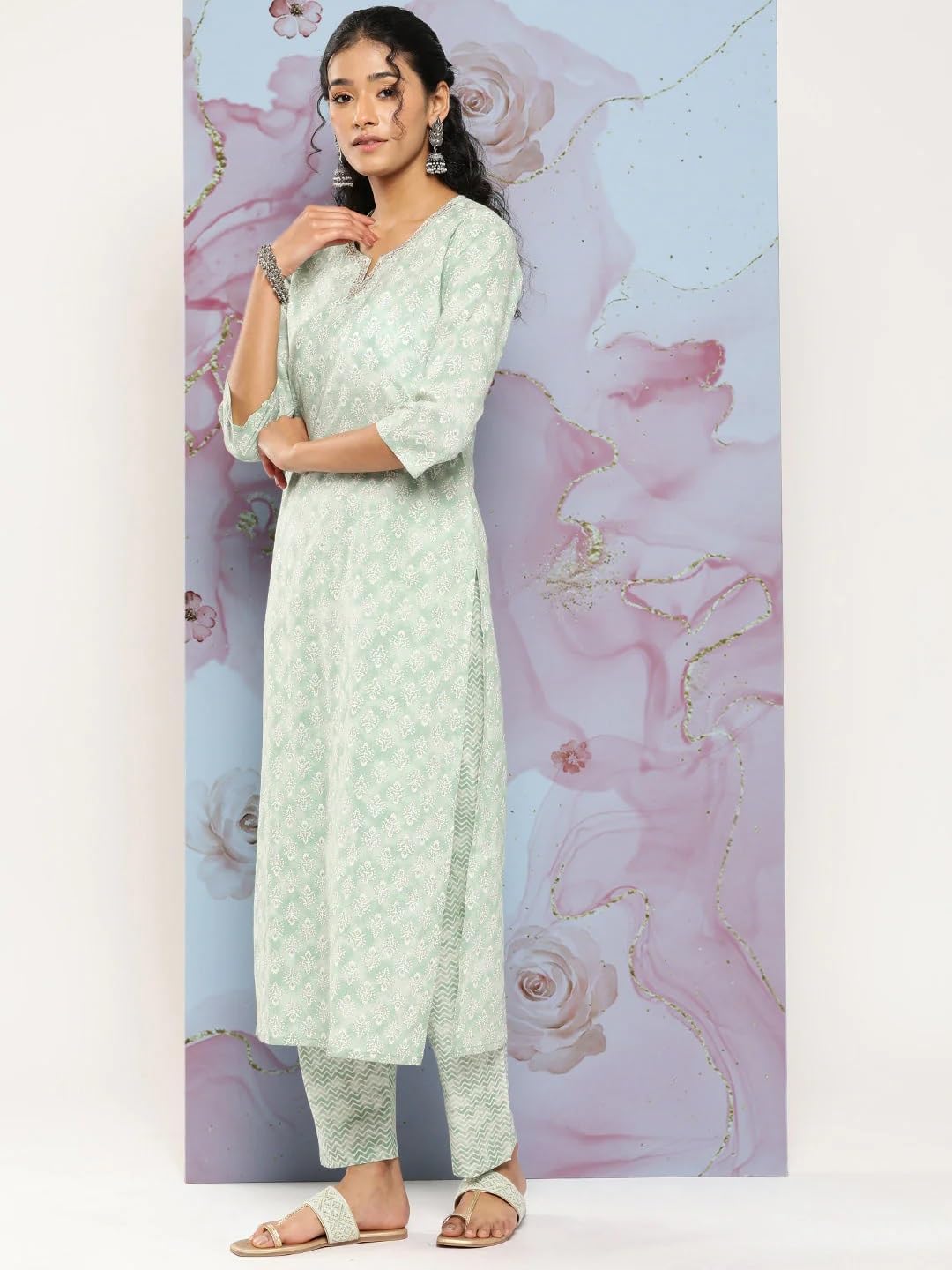 Women Kurta with Dupatta and Palazzo Set | Ladies Top Kurti Kameez Salwar Suit Bottom Pant | Ethnic Indian Pakistani Party Dress | Festive Traditional Ready to Wear