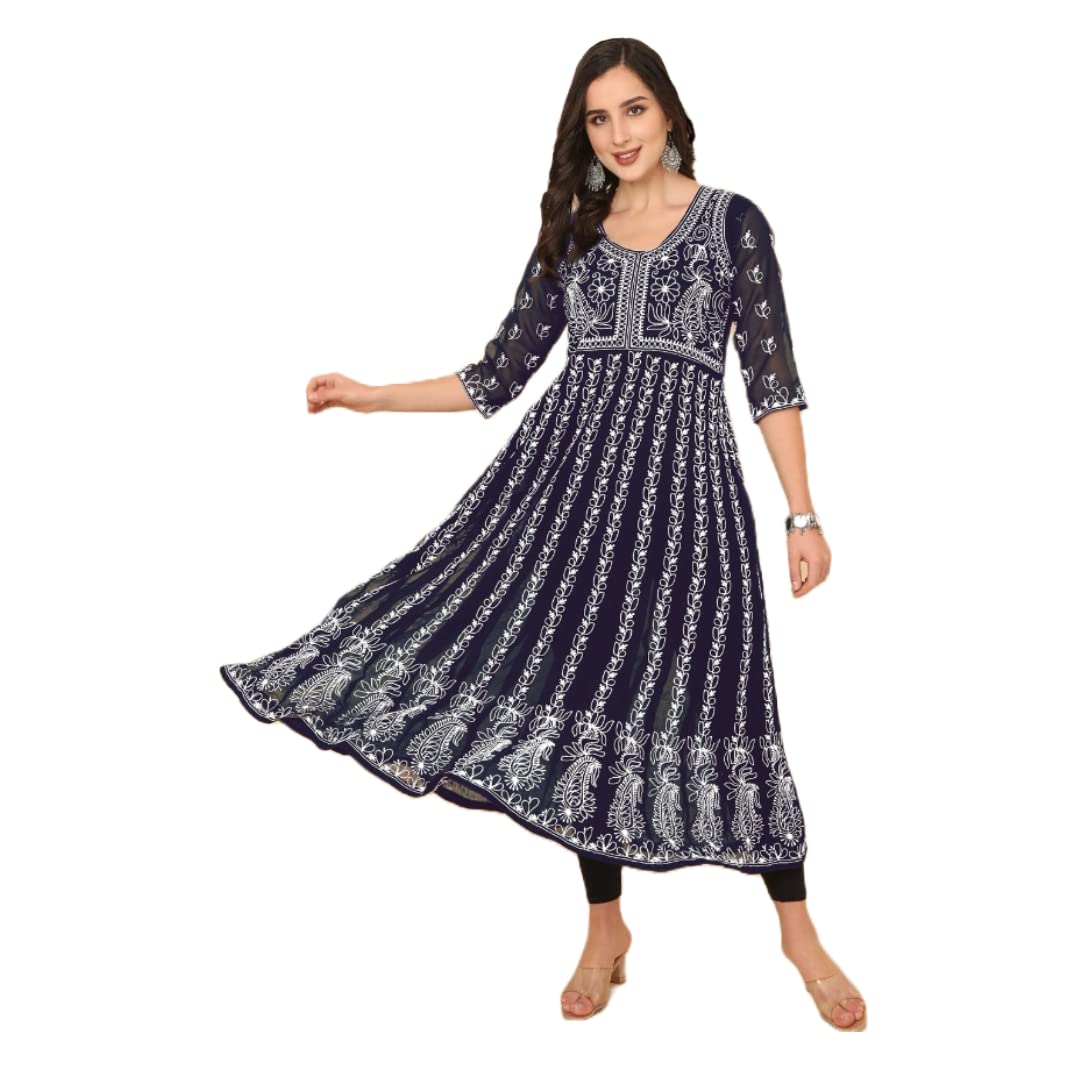 Women Anarkali Flared Kurta | Ladies Top Kurti Kameez Ready to Wear | Ethnic Indian Pakistani Party Dress | Traditional Festival Party Wear