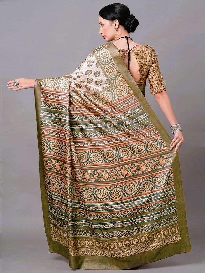 Women Art Silk Saree with Unstitched Blouse Piece | Ladies Traditional Wedding Festival Party Dress