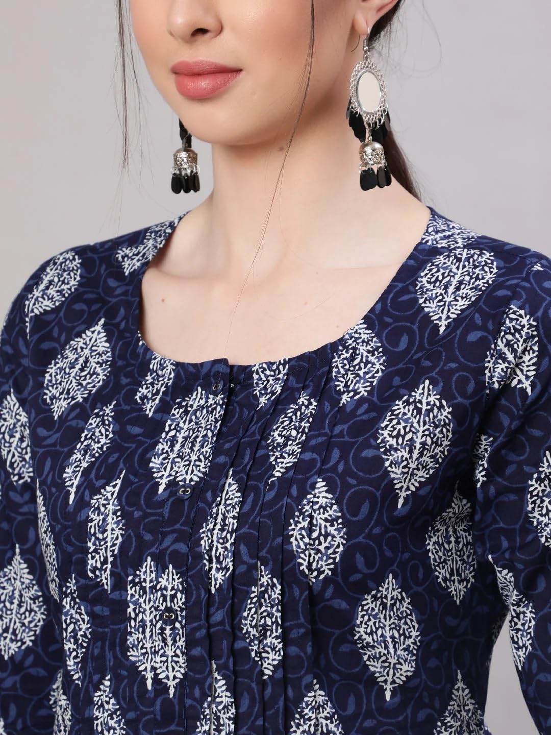 Women Printed Straight Tunic Top | Ladies Kurti Kurta Blouse T-shirt | Ethnic Traditional Ready to Wear