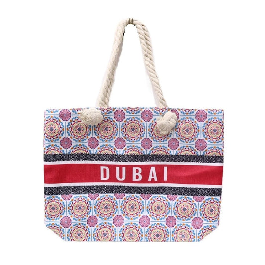 Women Fashion Shoulder Tote Bags | Multipurpose Shopping Outdoor Training Traveling | Dubai Souvenir Handbag for Beach Party Return Gift